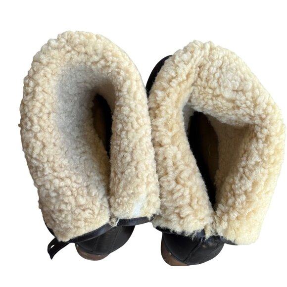 UGG Australia Lynnea Women's USA Size 10 Sheepskin Clog Boots Black Studded - Picture 4 of 14